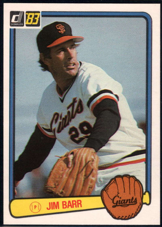 1983 Donruss #398 Jim Barr VG San Francisco Giants 