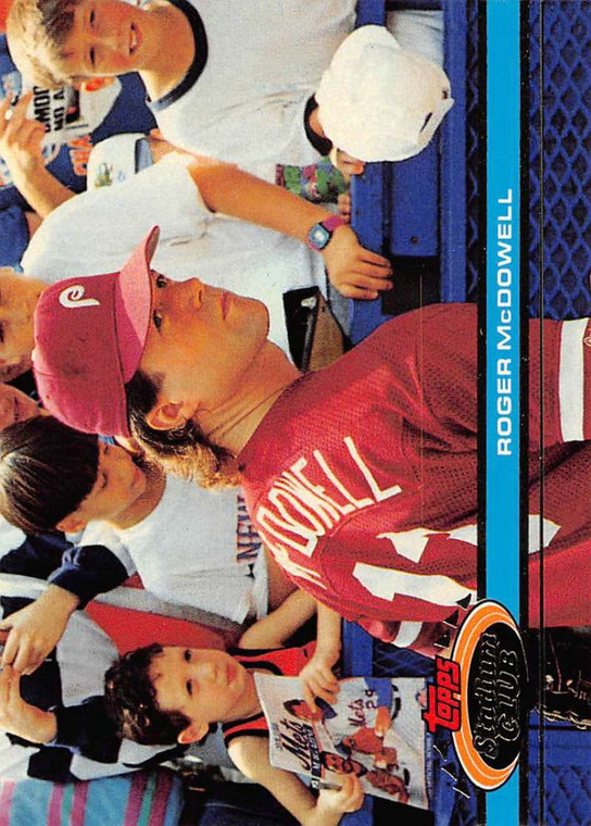 1991 Stadium Club #506 Roger McDowell VG Philadelphia Phillies 
