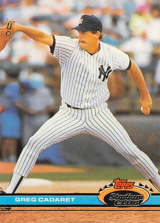 1991 Stadium Club #536 Greg Cadaret VG New York Yankees 