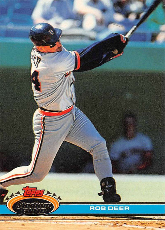 1991 Stadium Club #539 Rob Deer VG Detroit Tigers 