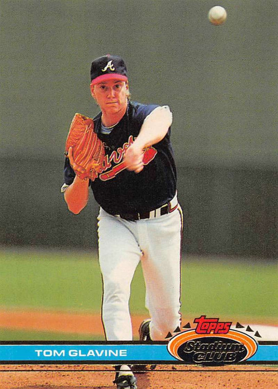 1991 Stadium Club #558 Tom Glavine VG Atlanta Braves 