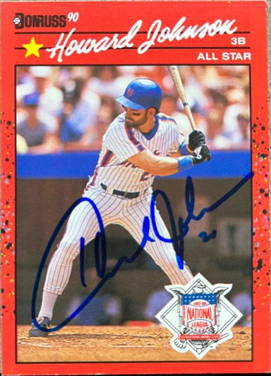 Howard Johnson Autographed 1990 Donruss #654