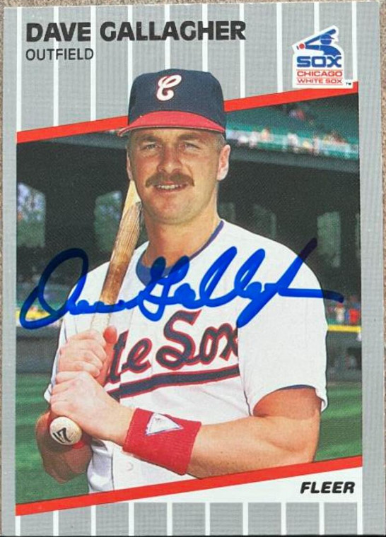 Dave Gallagher Autographed 1989 Fleer Glossy #496