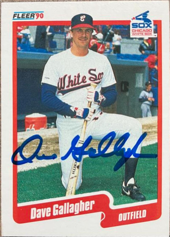 Dave Gallagher Autographed 1990 Fleer #532