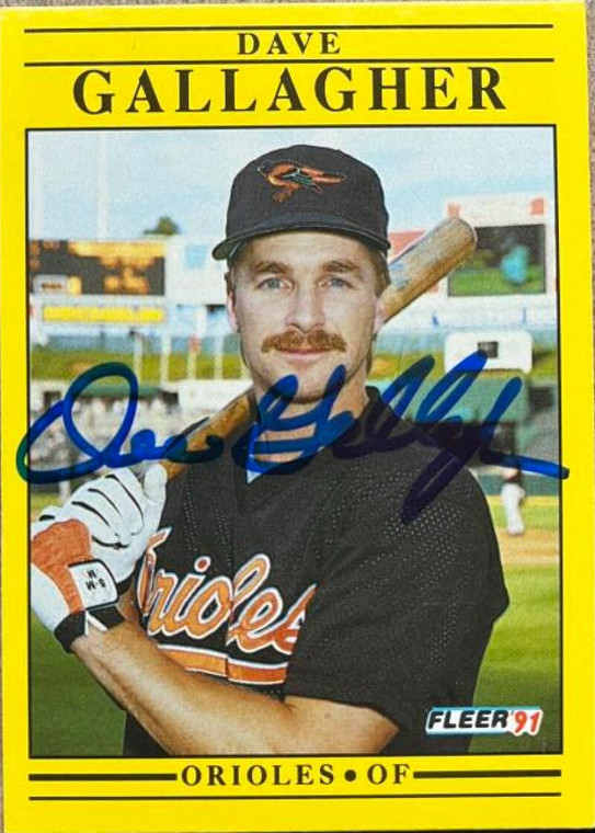 Dave Gallagher Autographed 1991 Fleer #471