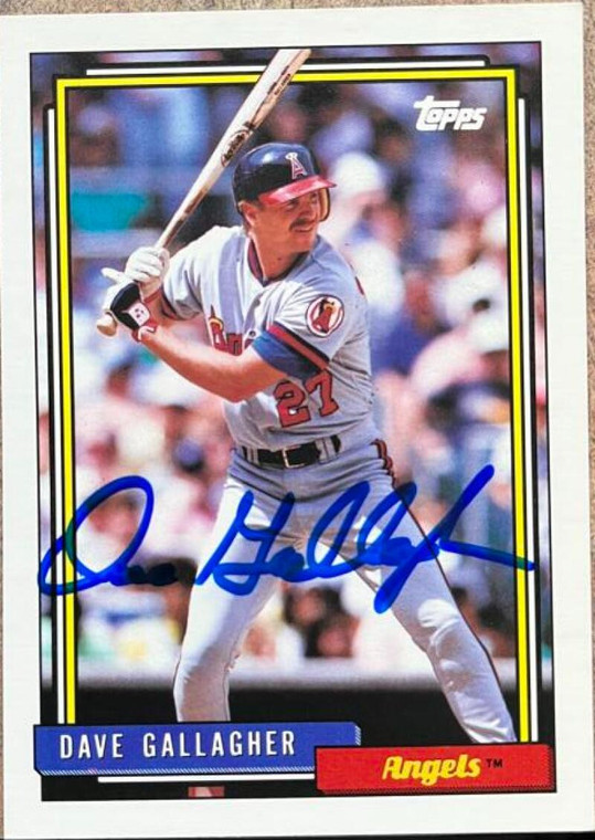 Dave Gallagher Autographed 1992 Topps #552