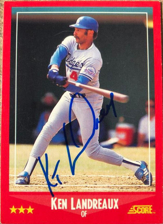 Ken Landreaux Autographed 1988 Score #247