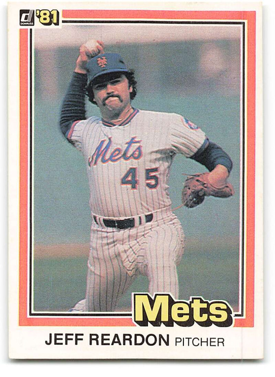 1981 Donruss #156 Jeff Reardon NM-MT RC Rookie New York Mets 