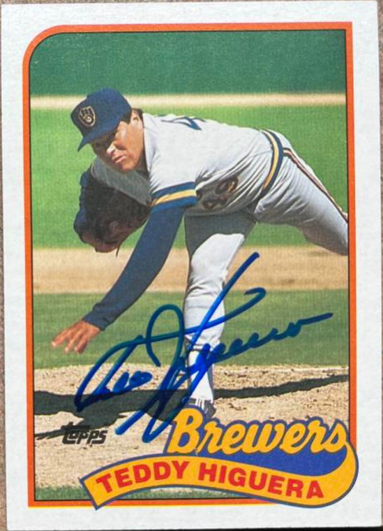 Ted Higuera Autographed 1989 Topps #595