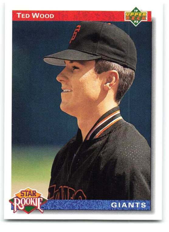 1992 Upper Deck #12 Ted Wood SR VG RC Rookie San Francisco Giants 