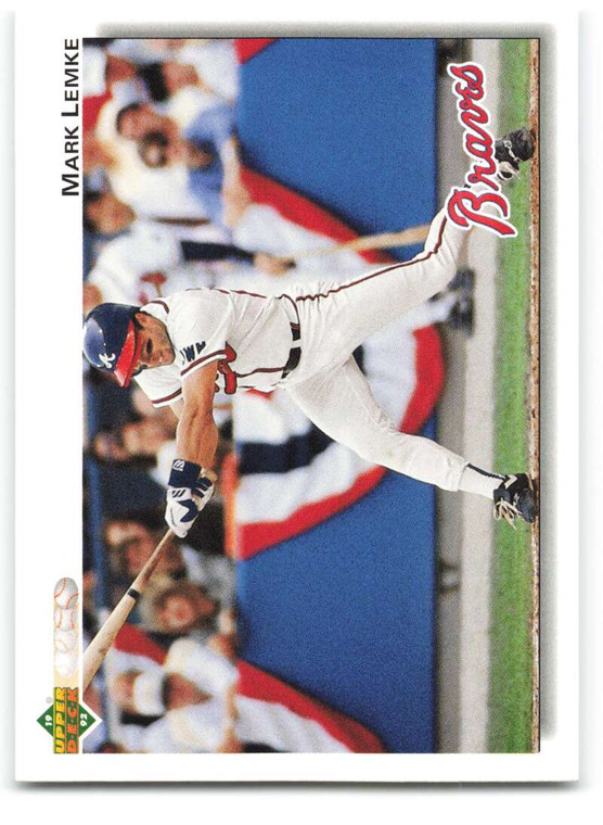 1992 Upper Deck #47 Mark Lemke VG Atlanta Braves 