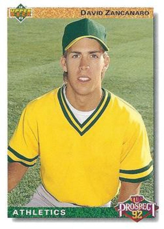 1992 Upper Deck #54 Dave Zancanaro TP VG Oakland Athletics 