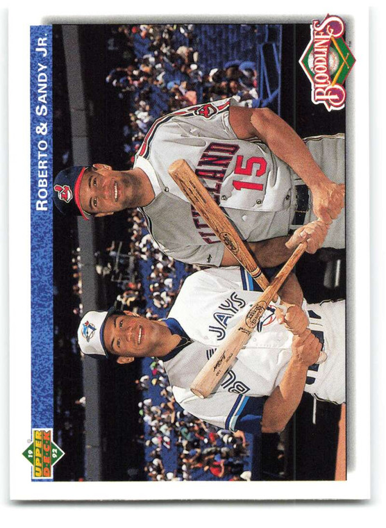 1992 Upper Deck #81 Roberto Alomar/Sandy Alomar Jr. VG Cleveland Indians/Toronto Blue Jays 