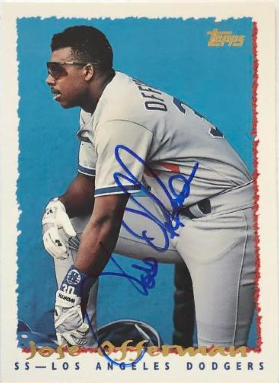 Jose Offerman Autographed 1995 Topps #152