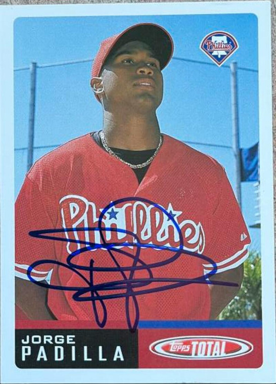 Jorge Padilla Autographed 2002 Topps Total #498