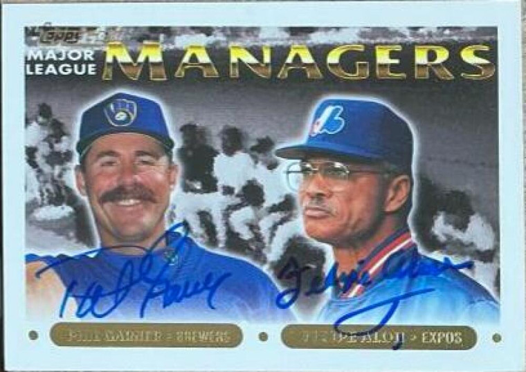 Felipe Alou and Phil Garner Dual Autographed 1993 Topps Gold #508