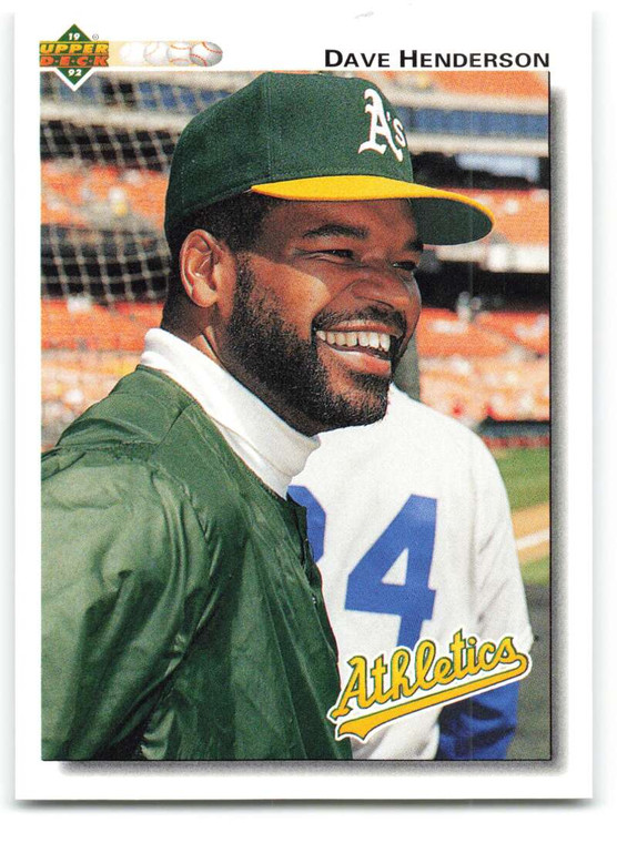 1992 Upper Deck #172 Dave Henderson VG Oakland Athletics 