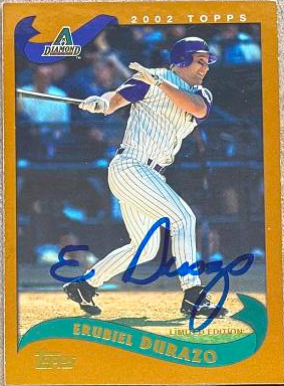 Erubiel Durazo Autographed 2002 Topps #432