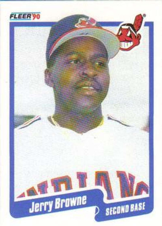 1990 Fleer #487 Jerry Browne VG Cleveland Indians 