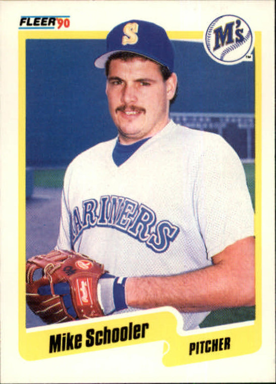 1990 Fleer #525 Mike Schooler VG Seattle Mariners 