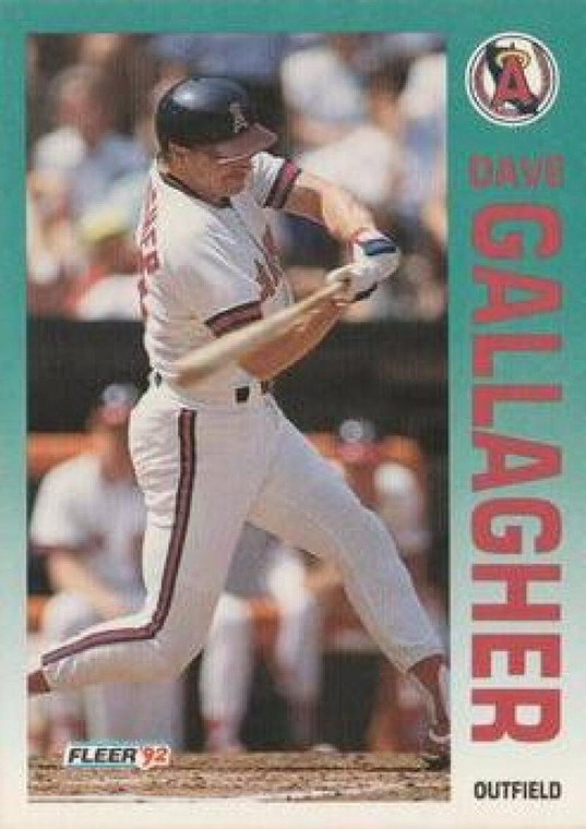 1992 Fleer #59 Dave Gallagher VG California Angels 