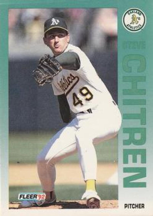 1992 Fleer #253 Steve Chitren VG Oakland Athletics 