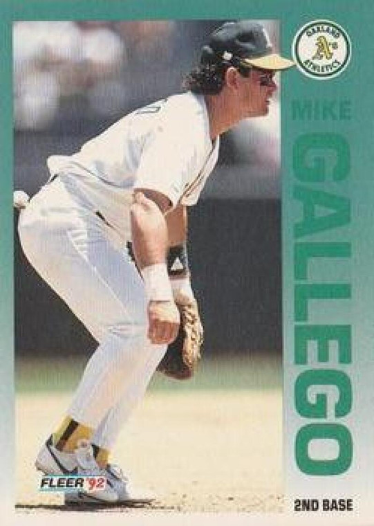 1992 Fleer #256 Mike Gallego VG Oakland Athletics 