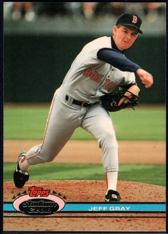 1991 Stadium Club #271 Jeff Gray VG RC Rookie Boston Red Sox 