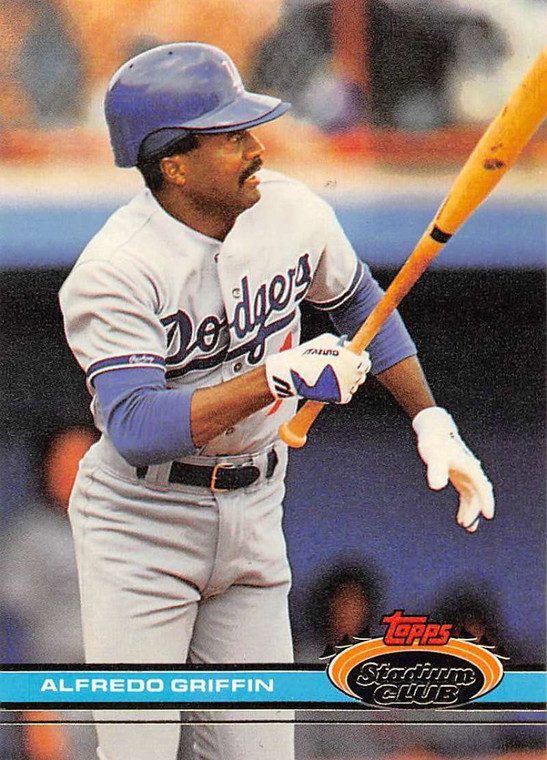 1991 Stadium Club #524 Alfredo Griffin VG Los Angeles Dodgers 