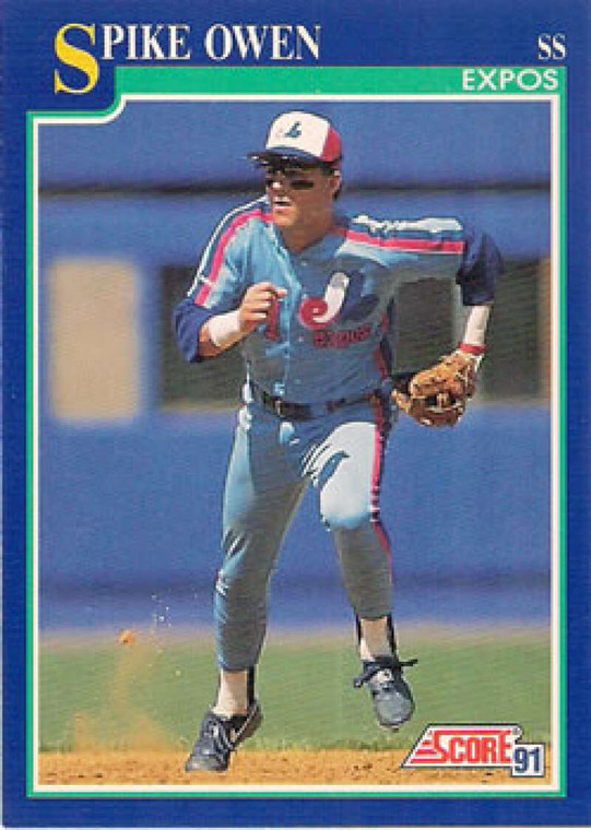 1991 Score #452 Spike Owen VG Montreal Expos 