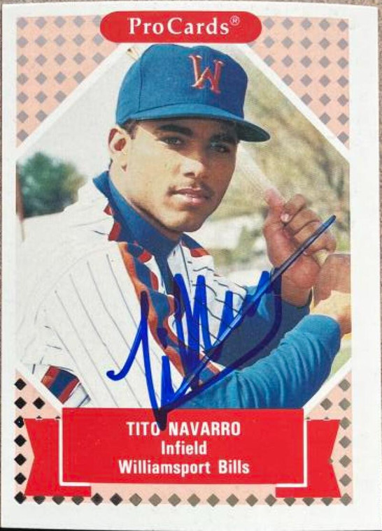 Tito Navarro Autographed 1991-92 ProCards Tomorrow's Heroes #281