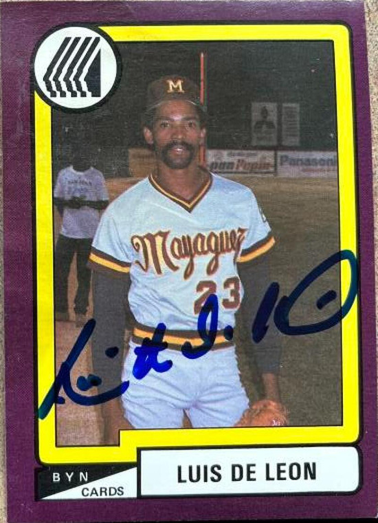 Luis DeLeon Autographed 1988-89 BYN Puerto Rico Winter League #67 