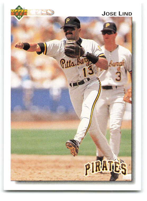 1992 Upper Deck #205 Jose Lind VG Pittsburgh Pirates 