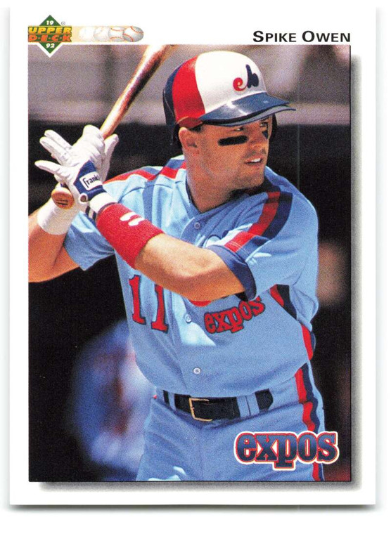 1992 Upper Deck #206 Spike Owen VG Montreal Expos 