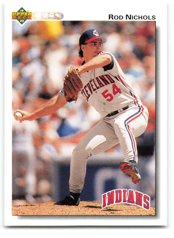 1992 Upper Deck #212 Rod Nichols VG Cleveland Indians 