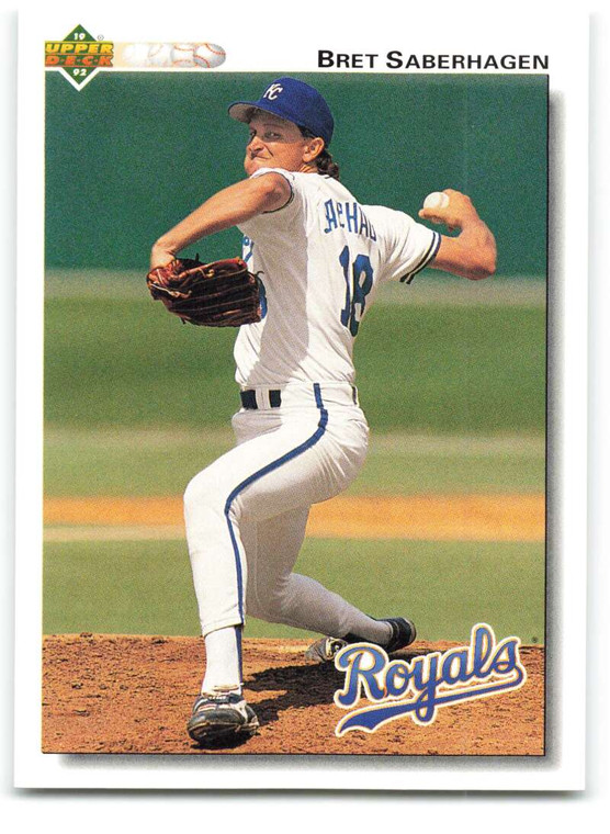 1992 Upper Deck #233 Bret Saberhagen VG Kansas City Royals 