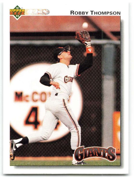 1992 Upper Deck #286 Robby Thompson VG San Francisco Giants 