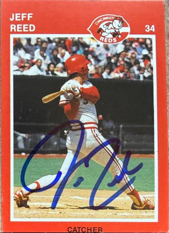 Jeff Reed Autographed 1989 Kahn's Cincinnati Reds Card