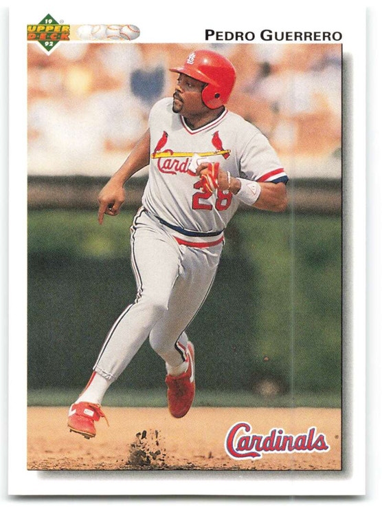 1992 Upper Deck #357 Pedro Guerrero VG St. Louis Cardinals 
