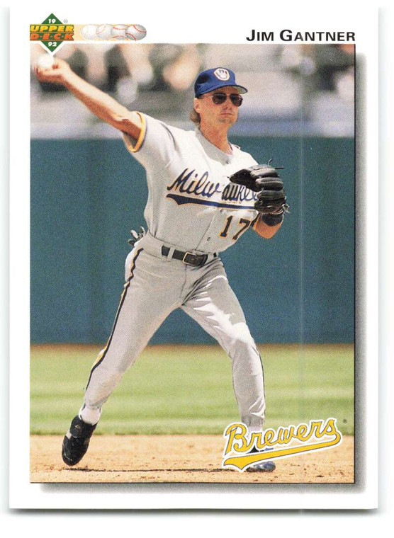 1992 Upper Deck #360 Jim Gantner VG Milwaukee Brewers 