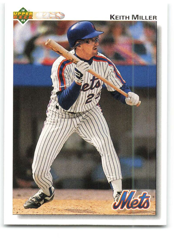 1992 Upper Deck #383 Keith Miller VG New York Mets 