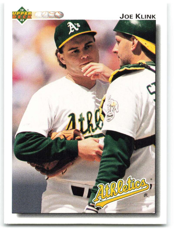 1992 Upper Deck #530 Joe Klink VG Oakland Athletics 