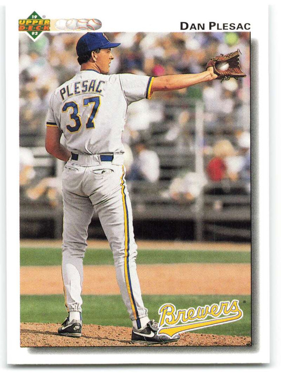 1992 Upper Deck #550 Dan Plesac VG Milwaukee Brewers 