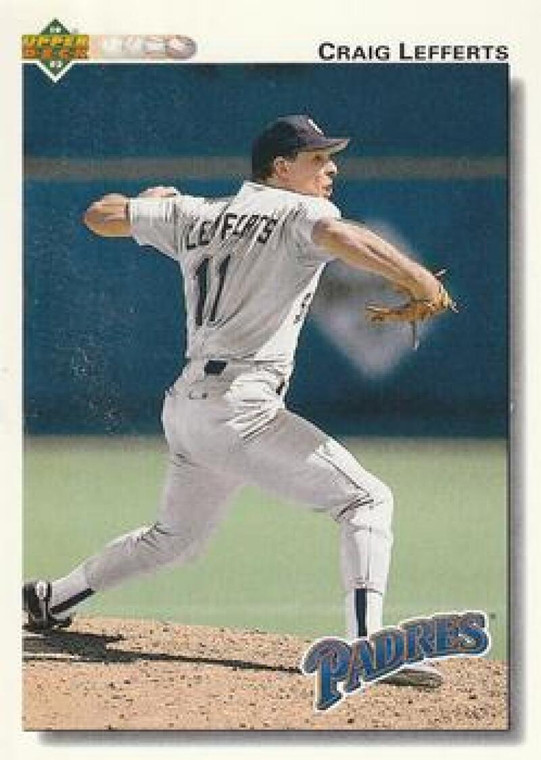 1992 Upper Deck #589 Craig Lefferts VG San Diego Padres 