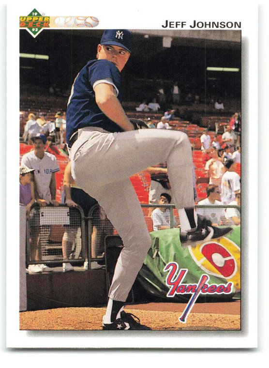 1992 Upper Deck #626 Jeff Johnson VG New York Yankees 