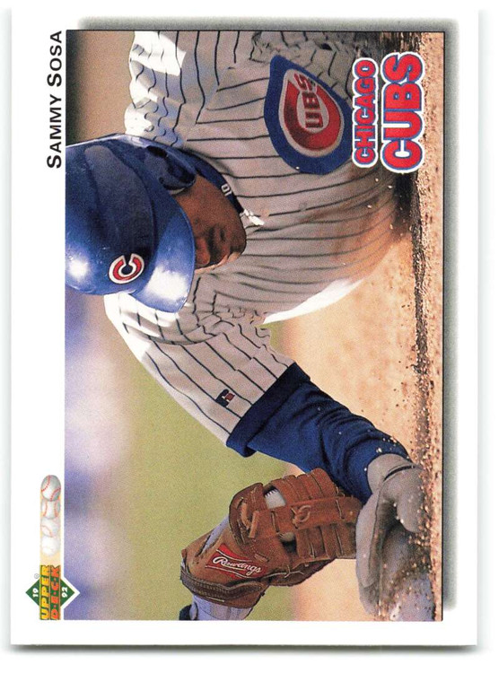 1992 Upper Deck #723 Sammy Sosa VG Chicago Cubs 