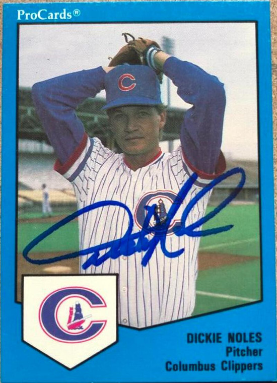 Dickie Noles Autographed 1989 Columbus Clippers Pro Cards #749