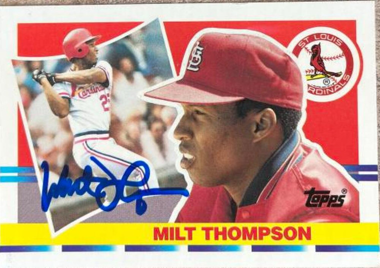 Milt Thompson Autographed 1990 Topps Big #126