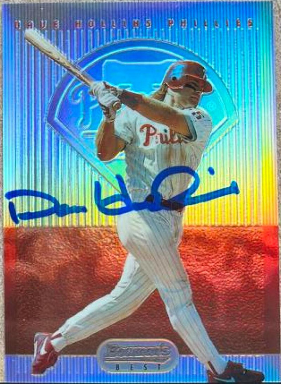 Dave Hollins Autographed 1995 Bowman's Best Refractors #47