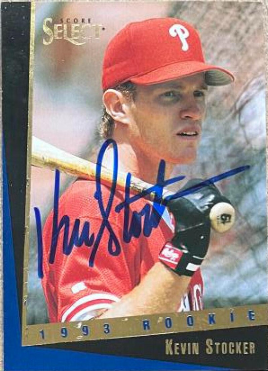 Kevin Stocker Autographed 1993 Score Select Rookie & Traded #84T 